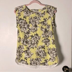 ⭐️ J Crew Silk And Cotton Floral Tank Top Size 6